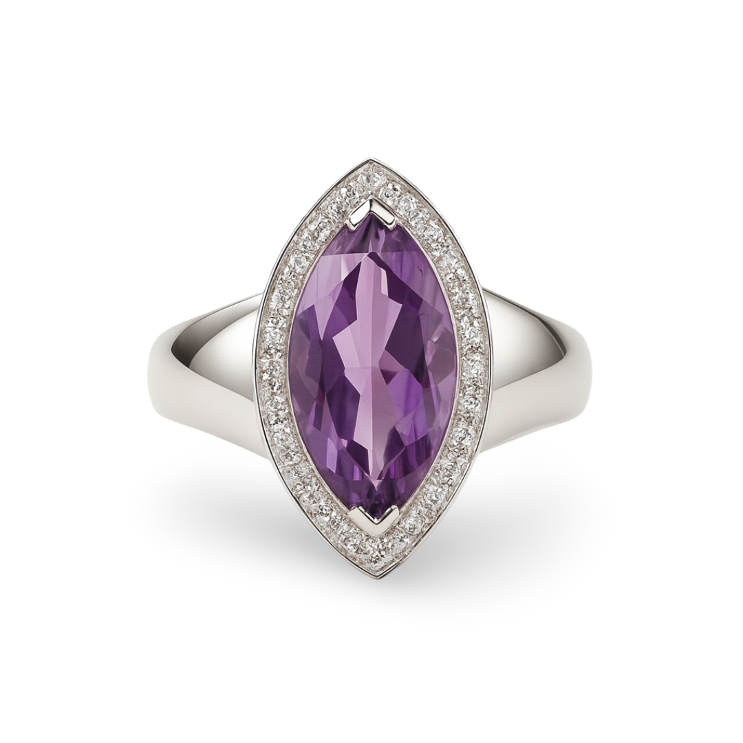 Marquise Fancy Amethyst Ring