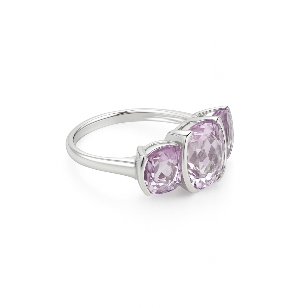 Trilogy Pink Amethyst Ring
