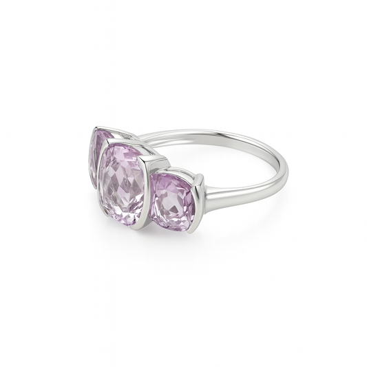 Trilogy Pink Amethyst Ring